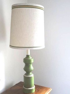 Vintage MCM Table Lamp - 39 Tall, Textured 16 Shade