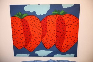Vintage 1971 Marimekko Mansikkavuoret Strawberry Textile Wall Hanging