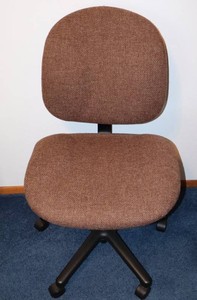 Adjustable Office Desk Chair with Contoured Seat and Back