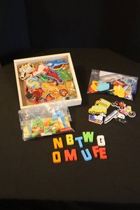 Animal, Vehicle & Alphabet Refrigerator Magnets