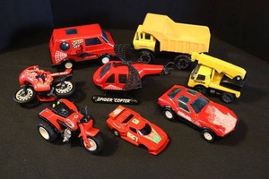 Mixed Lot of 8 Spider-Man, Tonka & Honda Toy Vehicles