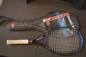 Vintage Dunlop Quake 8.2 Tennis Racket With Cover