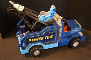 Vintage 1982 Fisher-Price Husky Helpers Power Tow Truck