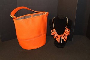 J. Crew Leather Purse & Chicos Statement Necklace Mixed Lot