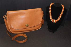 Authentic Coach Leather Purse & Bead Necklace Mixed Lot
