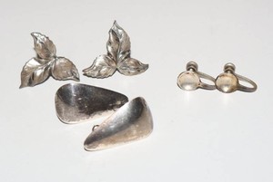 Sterling Silver Earring Assortment - 3 Pairs
