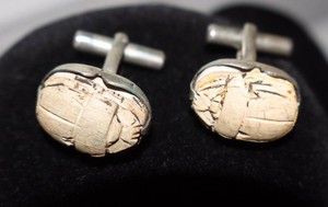 Handmade Egyptian Scarab Cufflinks