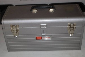 Craftsman Metal Toolbox With Bernzomatic Socket Set & Hand Tools