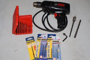 Craftsman 38-Inch Reversible Variable-Speed Electric Drill & Bit Set