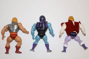 Vintage Masters of the Universe He-Man, Skeletor & Prince Adam (Lot of 3)