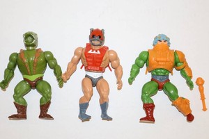 Vintage Masters of the Universe Kobra Khan, Zodiac & Man-At-Arms (Lot of 3)