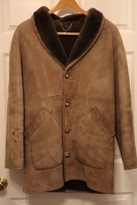Overland Mens Sheepskin Jacket Size 40