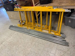 Scaffolding with 8 Casters & MetalTech 7 x 19 Aluminum Platform