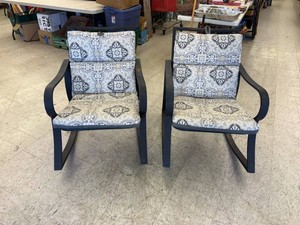 Pair of Steel Frame Patio Rockers