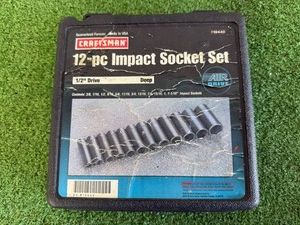 Craftsman 12 Piece 12 Drive Deep Impact Socket Set