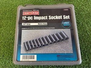 Craftsman 12 Piece 12 Drive Metric Deep Impact Socket Set