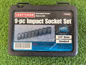 Craftsman 9 Piece 38 Drive Standard Impact Socket Set