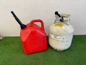 5 Gallon Gas Can & Propane Tank