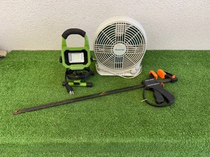 LED Work Light, Fan & Long Handle Clamp