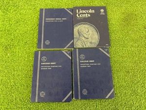 4 Coin Books Lincoln Cents & Canadian Small Cent
