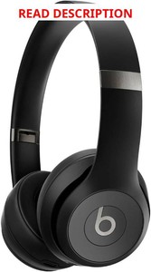 $200 Beats Solo 4 - Wireless On-Ear Bluetooth Headphones, Up to 50-Hour Battery Life, Ultra-Lightweight Comfort, Powerful and Balanced Sound, Apple & Android Compatible - Matte Black