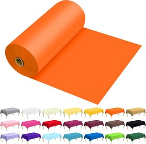 $28 54 Inch X 300 Feet Plastic Table Cover Roll Premium Disposable Plastic Tablecloth for All TypeShape Tables  Picnic, Party, Banquet, Birthdays, Weddings (Orange, 54 Inch X 300 Feet)