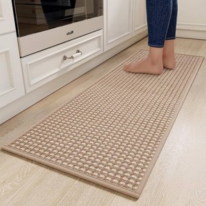 $26 YDKGL Kitchen Rugs Kitchen Mats for Floor Non Slip Washable Brown 17 x47