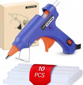 Mini Hot Glue Gun Kit with 10 Sticks 20W Fast Heating Craft Tool -