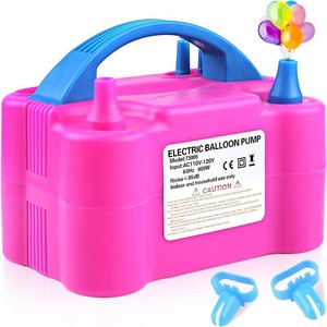 QIPUMP Balloon Pump Electric,110V 600W Balloon Blower Inflator Dual Nozzle Air Pump Balloons Inflator for Decoration, Party, Sport,Gifts2 Balloon Tying Tools