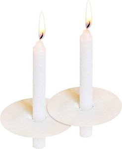 $22 Howemon 150 Church Candles with Drip Protectors for Devotional Candlelight Vigil Service, Box of 150 Candles, Unscented White 5 H X 12 D, No Smoke