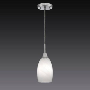 $46 Viinew Mini Glass Pendant Light,1-Pack White Swirl Glass Hanging Light