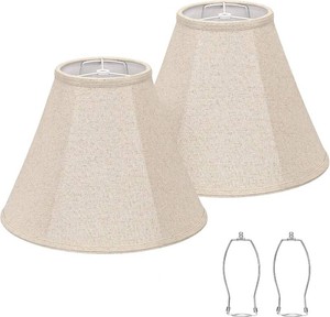 $33 Bell Lamp Shades Set of 2, 6Top x 13Bottom x 10High, Beige Lamp Shade