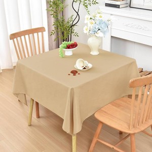 Wolkemer Square Tablecloth 54 x 54 Inches Faux Linen Water Resistant
