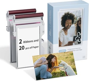 HPRT 2x3 One-piece Photo Paper and Color Ribbon Cartridge Refill (20 Sheets)