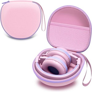 Kids Headphones Case for Folding Headphone, PinkPurple Edge (Case Only)