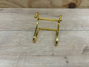 Plate Holder Easel Display Stand - 3 inch Metal Plate Stands for Display - Tabletop Picture Stand - Gold Iron Easels for Display Pictures  Photo Frames  Book  Decorative Plates  Plaque - 1 Pack
