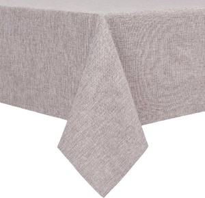 Hiasan Faux Linen Square Tablecloth 30 x 30 Inch for Dining Room, Stone