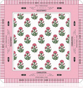 $32 Tegeme Pink Chinoiserie Mahjong Mat 31.5x31.5 Inch American Mahjong Mat