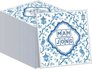 Gueevin 30 Pcs Mahjong Napkins Cocktail Party Supplies, Paper, Blue