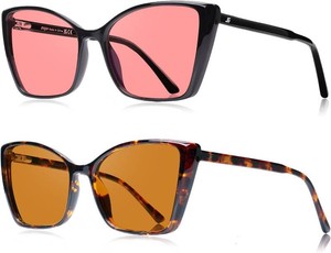 $40 2 Pack Indoor FL-41 Rose & Outdoor Brown Tinted Migraine Glasses