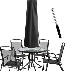 Dafire Patio Umbrella Cover for 7FT to 9FT Patio Umbrellas,1.7m Parasol Covers (Black 420D),Oxford Fabric Waterproof Market Umbrella Cover with Zip,Parasol Covers for Outdoor Umbrellas with Rod