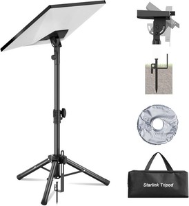 $43 Starlink Mount Gen 3, Starlink Tripod Stand with Mount Adapter, Adjustable Height for Starlink Standard 44XV3, 90  Tilt Angle Adjustment Starlink Antenna Pipe Adapter (Black)