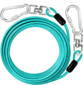 jenico Dog Tie Out Cable 10 ft Dog Leads for Yard Heavy Duty