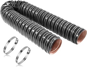 $34 NOWBALL 2.5in Automotive Air Duct Hose, Length 1 Meter-3.3ft, 2.5 Silicone Flexible Cooling Ducting, 63mm High Heat Brake Exhaust Hose for Car, Garage, Dryer Air System Black