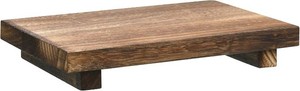 $24 Nuogo Wood Pedestal Riser Stand for Kitchen Soap Tray,12 X 7 Inch,Brown
