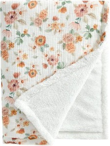 Cotton Fleece Baby Blanket, Soft Lightweight Crib Blanket, 40x30