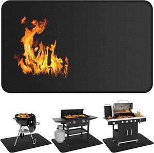 $24 Under Grill Mats for Outdoor Grill - 65 x 39 Inch BBQ Deck Protector