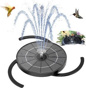 AISITIN 3.5W Solar Fountain for Bird Bath with 4 Nozzles Storage Interface