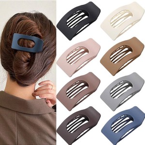 8 Pack Flat Hair Clips for Women   Large Matte Rectangle No-Slip Claw Clips, Strong Hold Square Hair Accessories for Thick & Thin Hair, Lay Flat Design for Work & Daily Styling