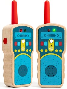Nene Toys Wooden Walkie Talkies for Kids   Real 2-Way Radios with 500m Range   Easy Push-to-Talk, One-Channel Use   FSC  Beechwood, Safe & Durable   IndoorOutdoor Fun, Gift for Boys & Girls Ages 3 8